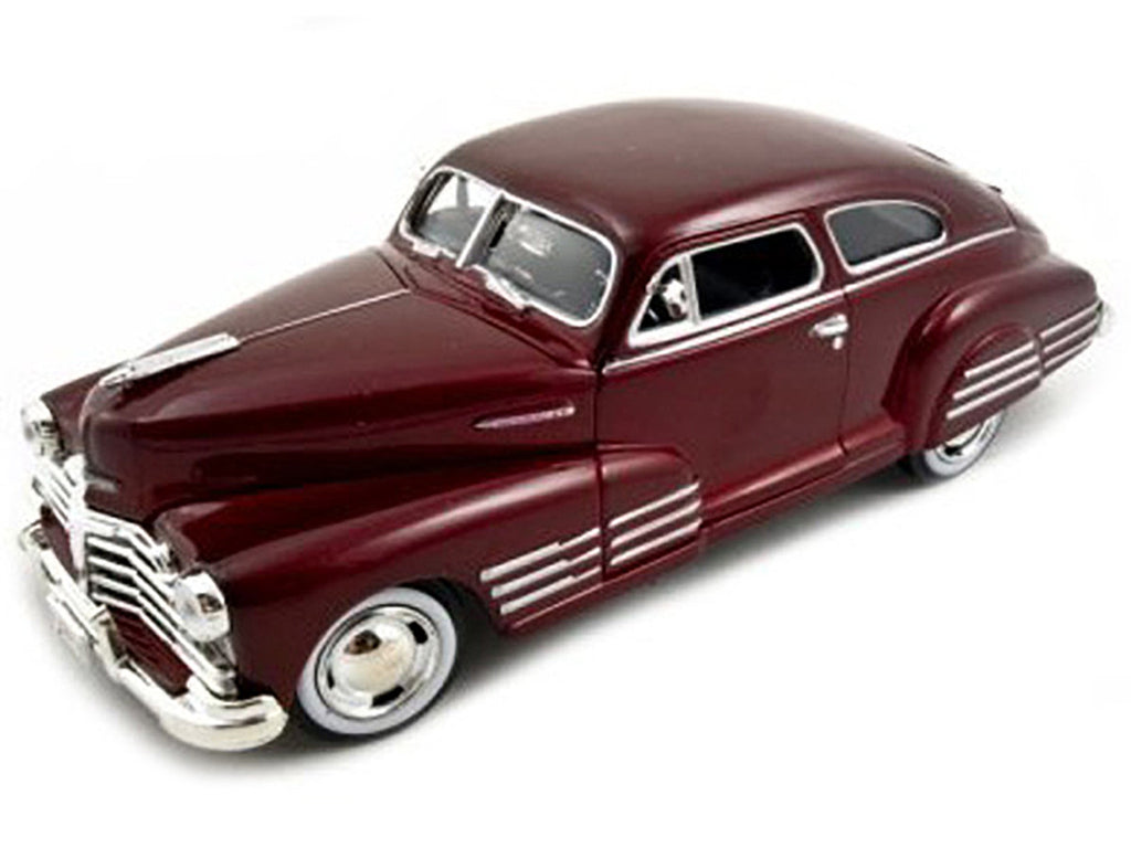 1948 Chevrolet Aerosedan Fleetline Dark Red Metallic 1/24 Diecast Model Car by Motormax-0