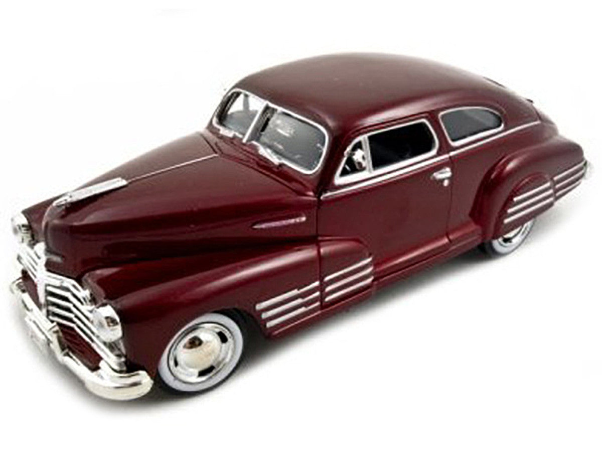 1948 Chevrolet Aerosedan Fleetline Dark Red Metallic 1/24 Diecast Model Car by Motormax-0
