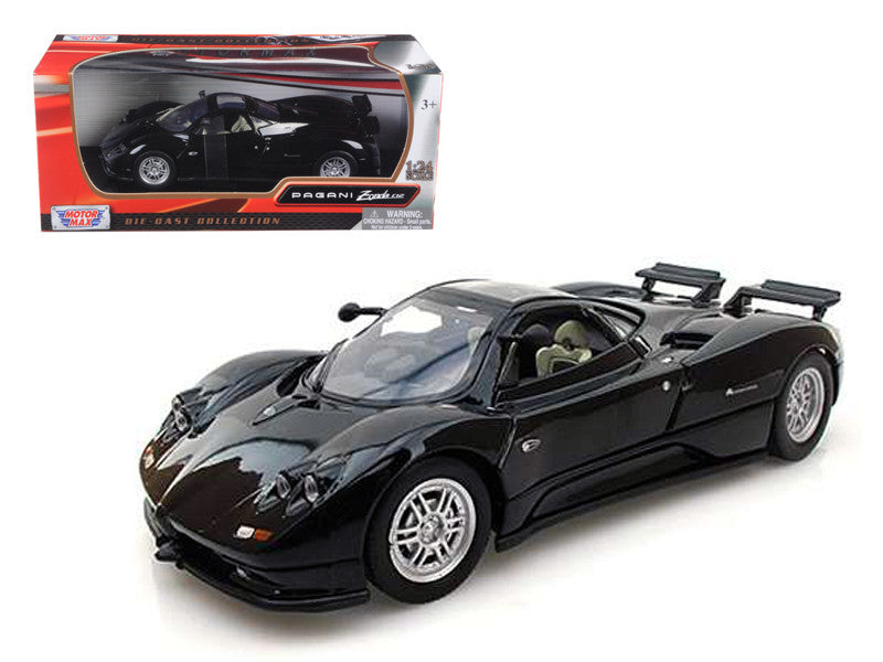 Pagani Zonda C12 Black 1/24 Diecast Car Model by Motormax-0