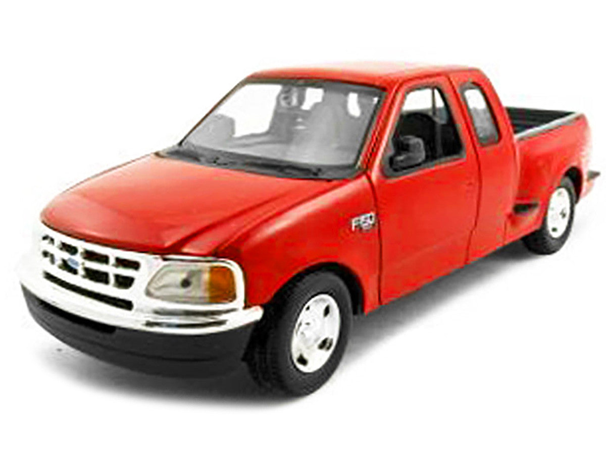 2001 Ford F-150 XLT Flareside Supercab Pickup Truck Red 1/24 Diecast Model Car by Motormax-1