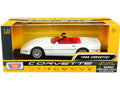 1986 Chevrolet Corvette C4 Convertible White with Red Interior "History of Corvette" Series 1/24 Diecast Model Car by Motormax-0