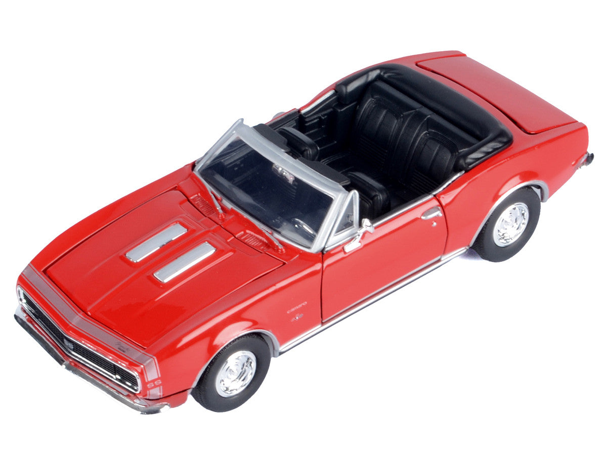 1967 Chevrolet Camaro SS Convertible Burgundy 1/24 Diecast Model Car by Motormax-3