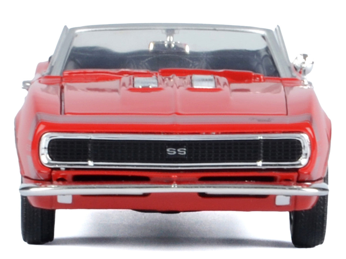 1967 Chevrolet Camaro SS Convertible Burgundy 1/24 Diecast Model Car by Motormax-1