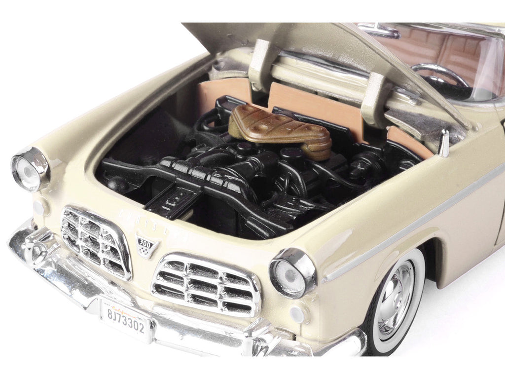 1955 Chrysler C300 Cream "Timeless Legends" Series 1/24 Diecast Model Car by Motormax-3