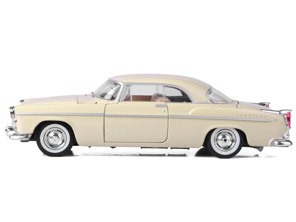 1955 Chrysler C300 Cream "Timeless Legends" Series 1/24 Diecast Model Car by Motormax-1