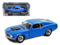 1970 Ford Mustang Boss 429 Blue 1/24 Diecast Model Car by Motormax-0