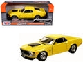 1970 Ford Mustang Boss 429 Yellow 1/24 Diecast Model Car by Motormax-0