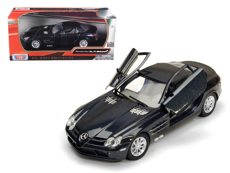 Mercedes Mclaren SLR Metallic Black 1/24 Diecast Model Car by Motormax-0