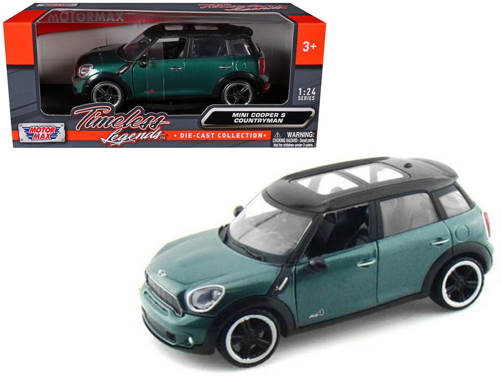 Mini Cooper S Countryman Oxford Green 1/24 Diecast Car Model by Motormax-2