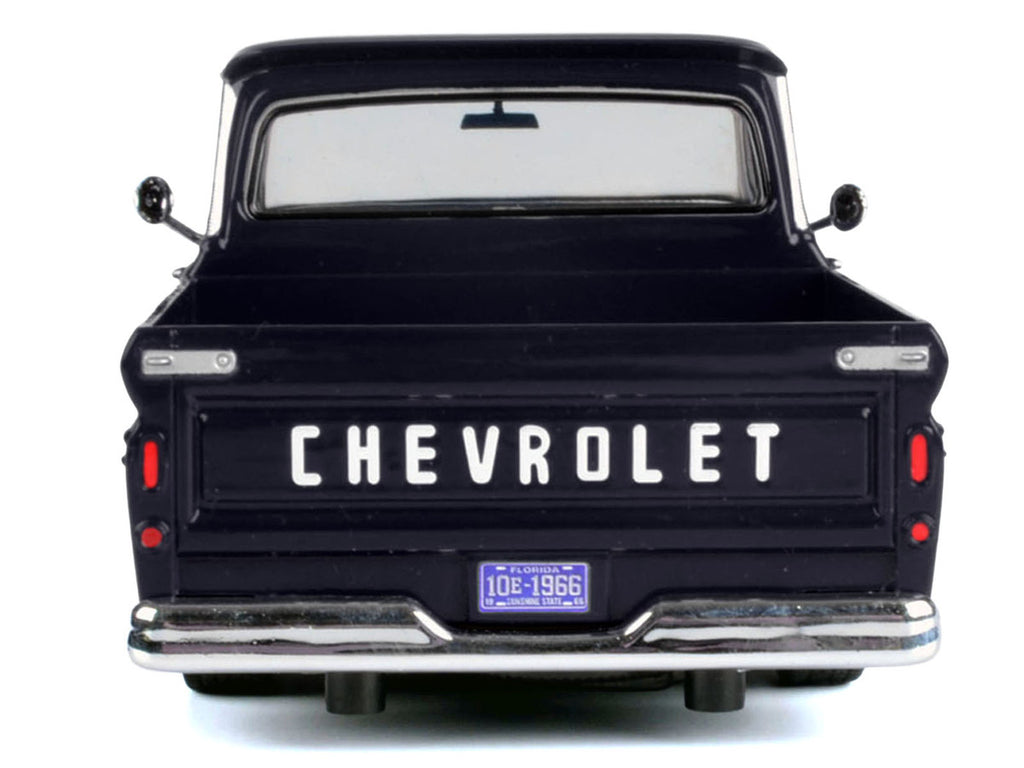 1966 Chevrolet C10 Fleetside Pickup Truck Black "Maxx Design" "Timeless Legends" Series 1/24 Diecast Model Car by Motormax-0