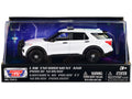 2022 Ford Police Interceptor Utility Plain White "Law Enforcement and Public Service" Series 1/43 Diecast Model Car by Motormax-0