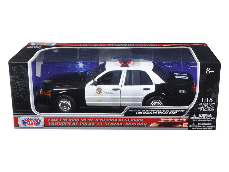 2001 Ford Crown Victoria Los Angeles Police Department LAPD Car 1/18 Diecast Car Model by Motormax-0