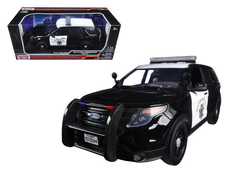 2015 Ford PI Utility Interceptor CHP California Highway Patrol 1/18 Diecast Model Car by Motormax-0