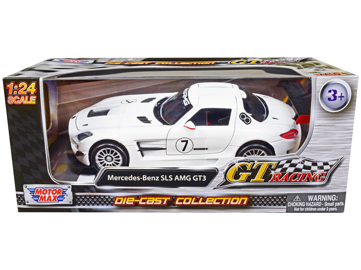 Mercedes-Benz SLS AMG GT3 #7 White "GT Racing" Series 1/24 Diecast Model Car by Motormax-0