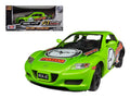 Mazda RX-8 #5 Green "GT Racing" Series 1/24 Diecast Model Car by Motormax-0