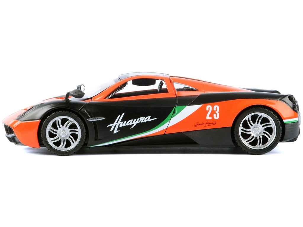 Pagani Huayra #23 Orange and Black with Stripes "GT Racing" Series 1/24 Diecast Model Car by Motormax-3