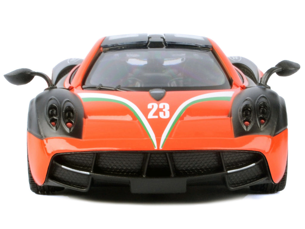 Pagani Huayra #23 Orange and Black with Stripes "GT Racing" Series 1/24 Diecast Model Car by Motormax-0
