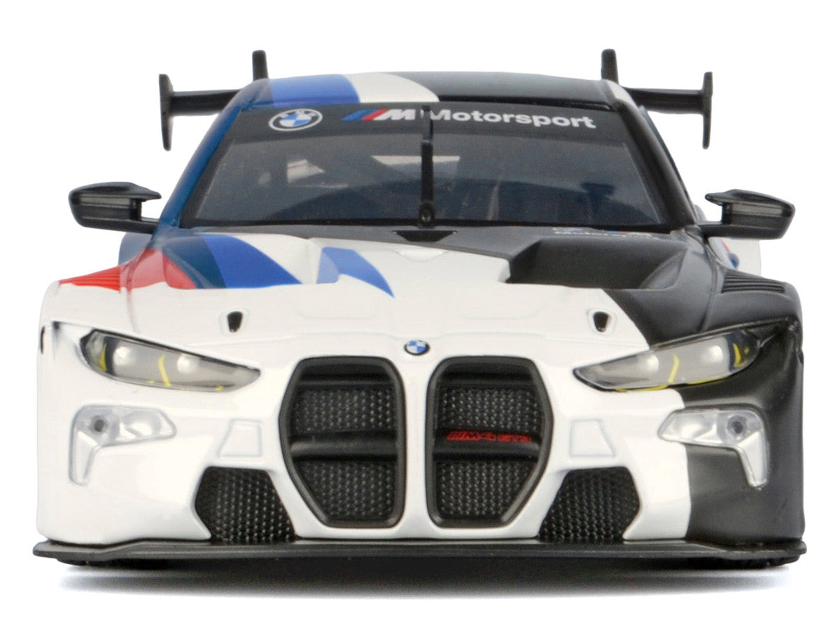 BMW M4 GT3 #1 White with Black Blue and Red Graphics "GT Racing" Series 1/24 Diecast Model Car by Motormax-1