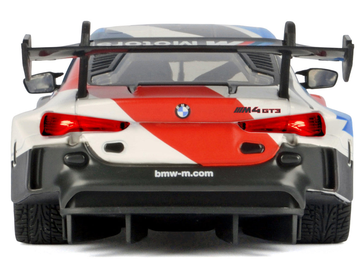 BMW M4 GT3 #1 White with Black Blue and Red Graphics "GT Racing" Series 1/24 Diecast Model Car by Motormax-2