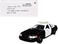 Ford Crown Victoria Police Interceptor Black and White 1/43 Diecast Model Car by Motormax-0