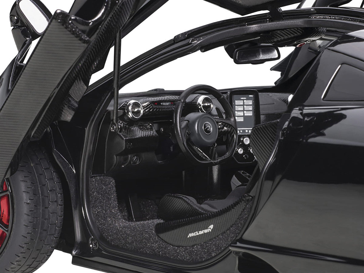 Mclaren Senna Stealth Cosmos Black with Carbon Accents 1/18 Model Car by Autoart-2