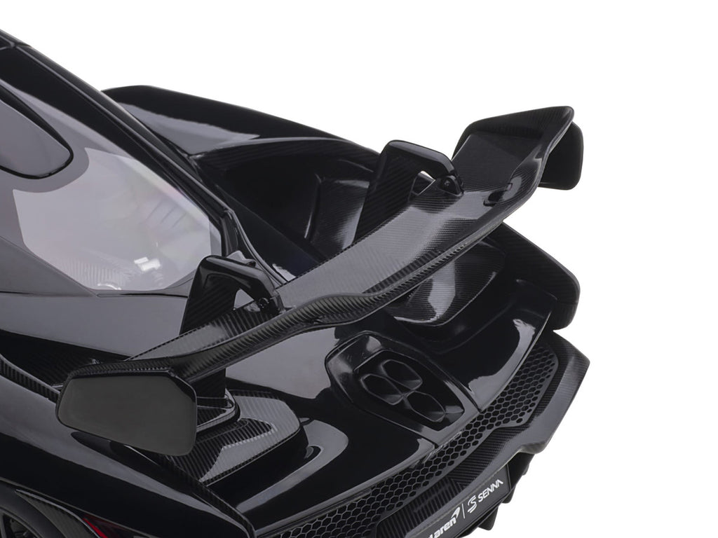 Mclaren Senna Stealth Cosmos Black with Carbon Accents 1/18 Model Car by Autoart-3