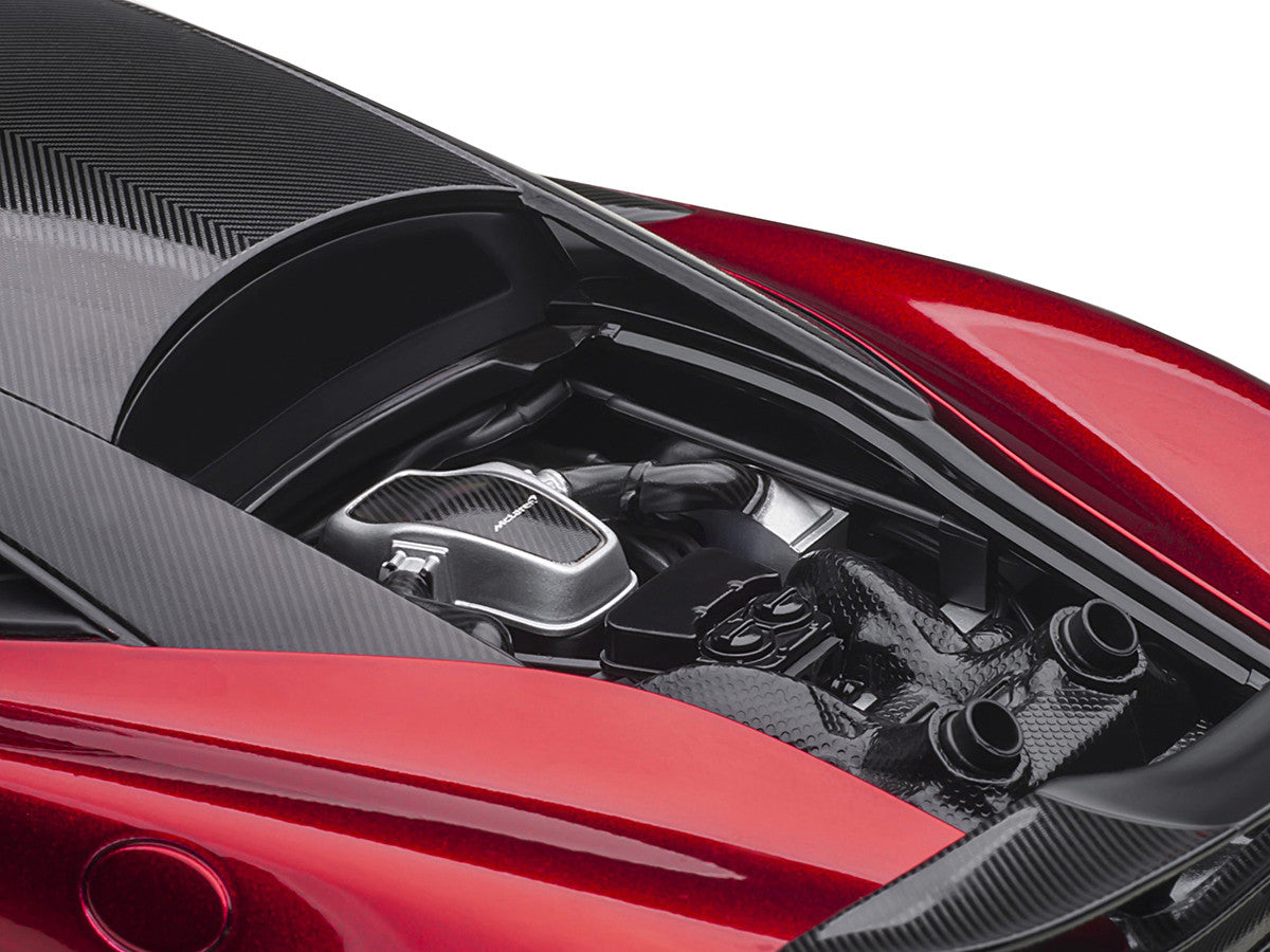 Mclaren 600LT Vermillion Red and Carbon 1/18 Model Car by Autoart-3