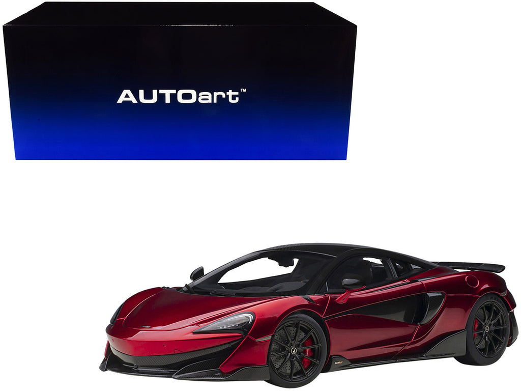 Mclaren 600LT Vermillion Red and Carbon 1/18 Model Car by Autoart-0