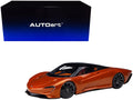 McLaren Speedtail Volcano Orange Metallic with Black Top and Suitcase Accessories 1/18 Model Car by Autoart-0