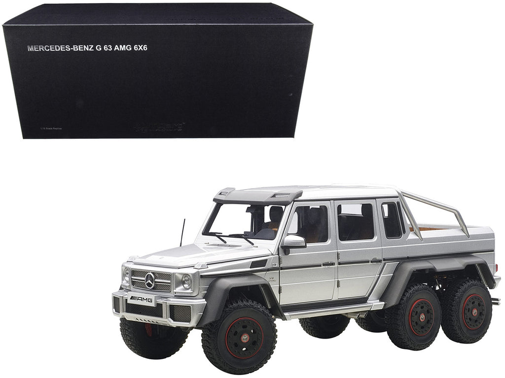 Mercedes G63 AMG 6X6 Silver 1/18 Model Car by Autoart-0