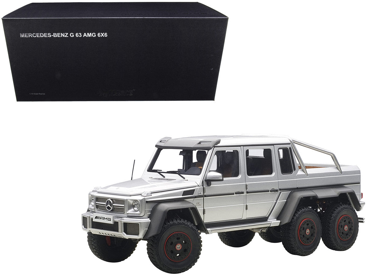 Mercedes G63 AMG 6X6 Silver 1/18 Model Car by Autoart-0