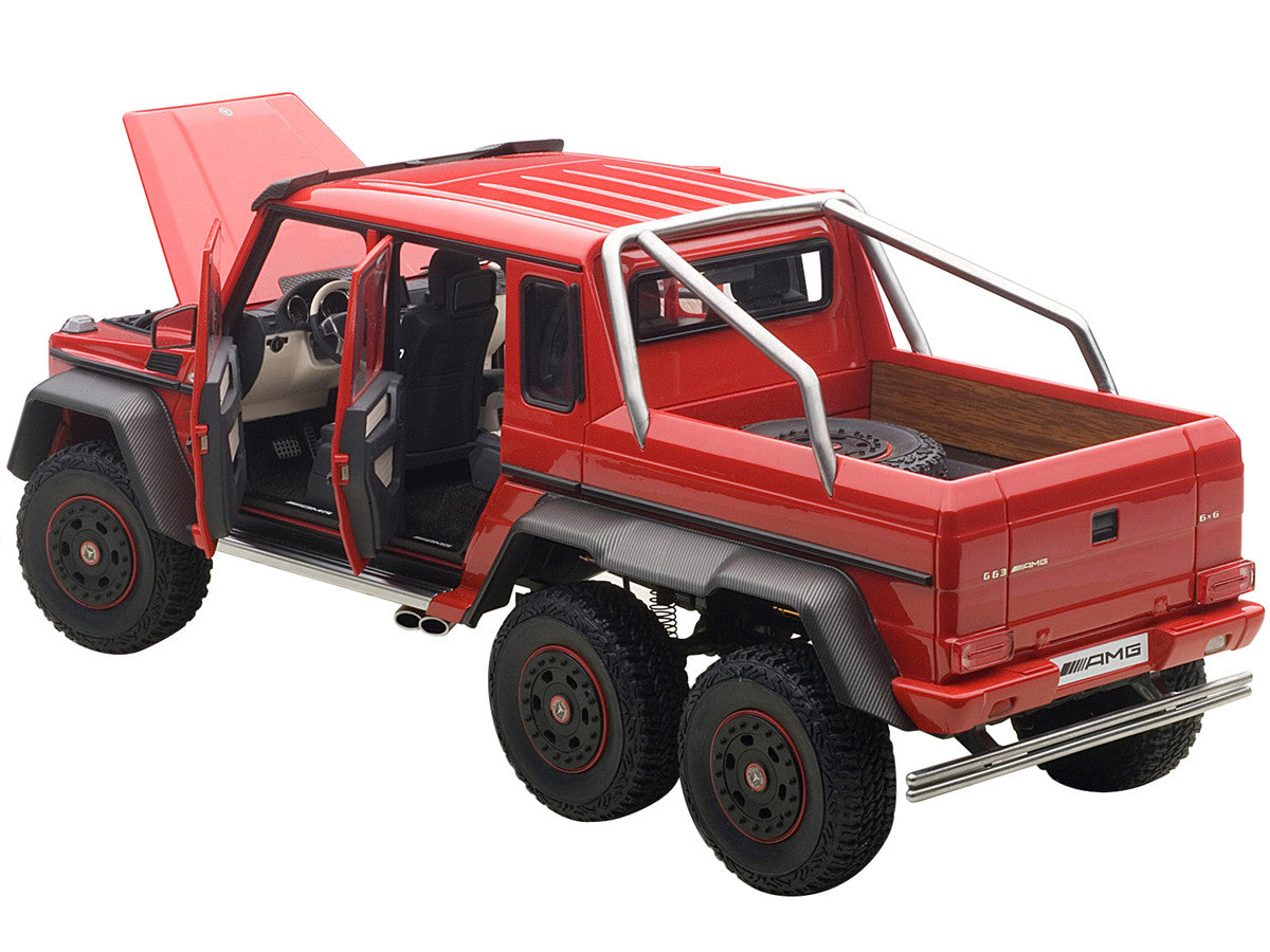 Mercedes G63 AMG 6X6 Red 1/18 Model Car by Autoart-1