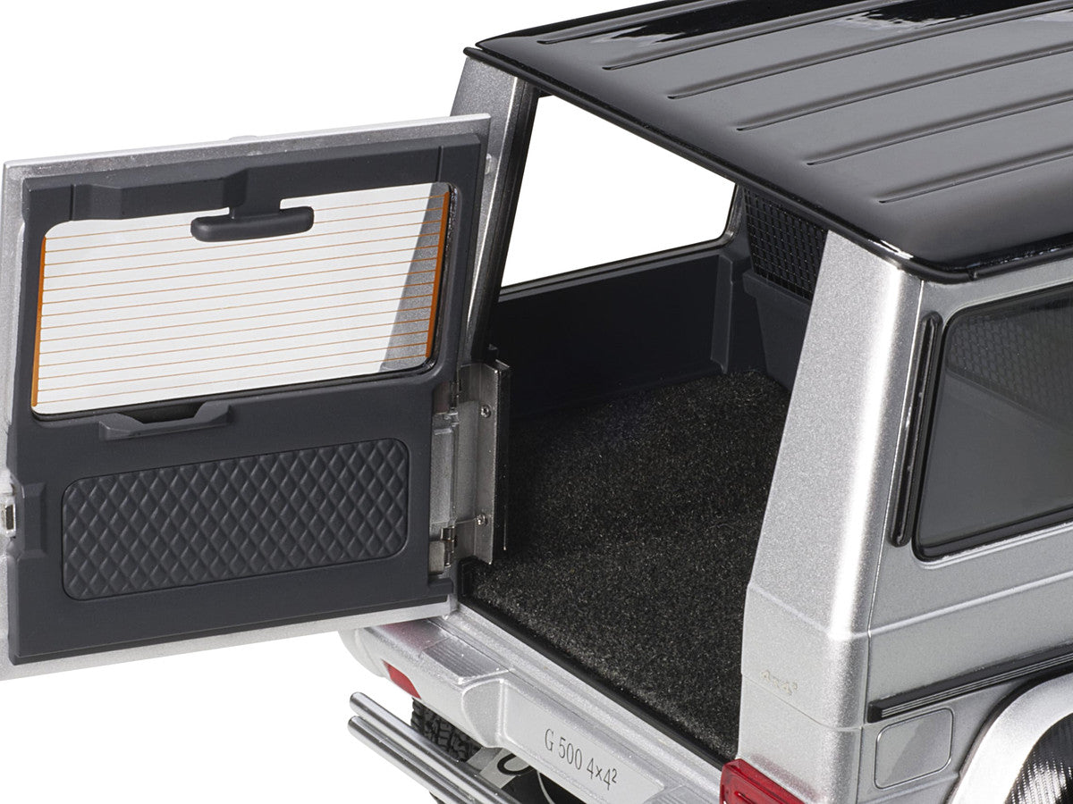 Mercedes Benz G500 4X4 2 Silver 1/18 Model Car by Autoart-3