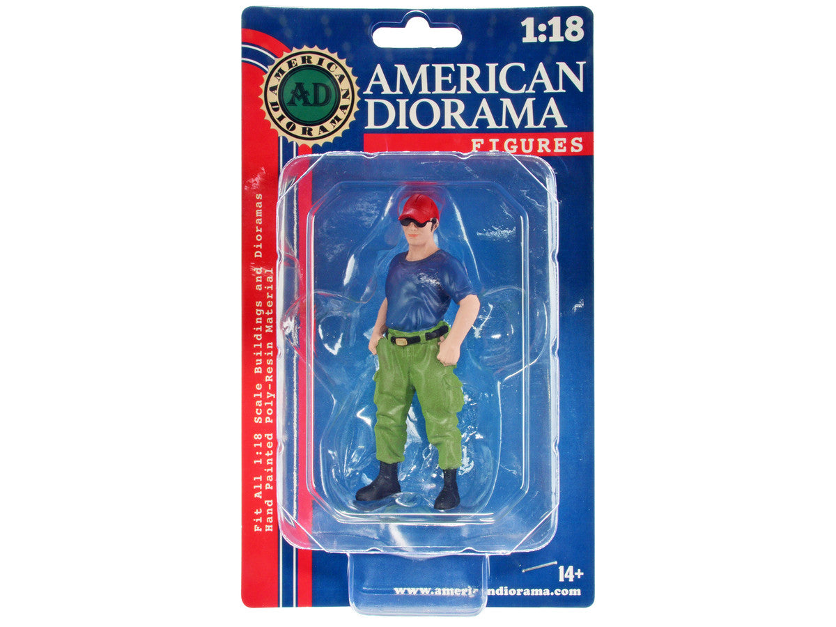 "Firefighters" Off Duty Figure for 1/18 Scale Models by American Diorama-2