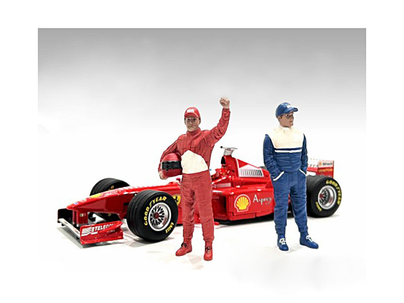 "Racing Legends" 90's Set of 2 Diecast Figures for 1/43 Scale Models by American Diorama-0