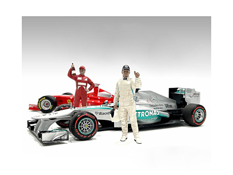 "Racing Legends" 2000's Figures A and B Set of 2 for 1/18 Scale Models by American Diorama-0