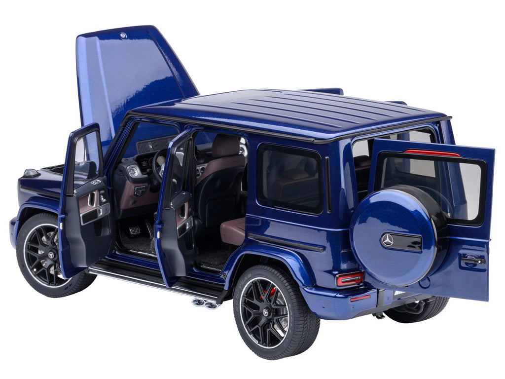 2019 Mercedes-Benz AMG G63 Brilliant Blue Metallic 1/18 Model Car by Autoart-0