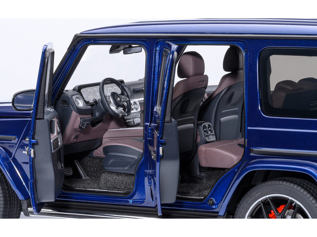 2019 Mercedes-Benz AMG G63 Brilliant Blue Metallic 1/18 Model Car by Autoart-2