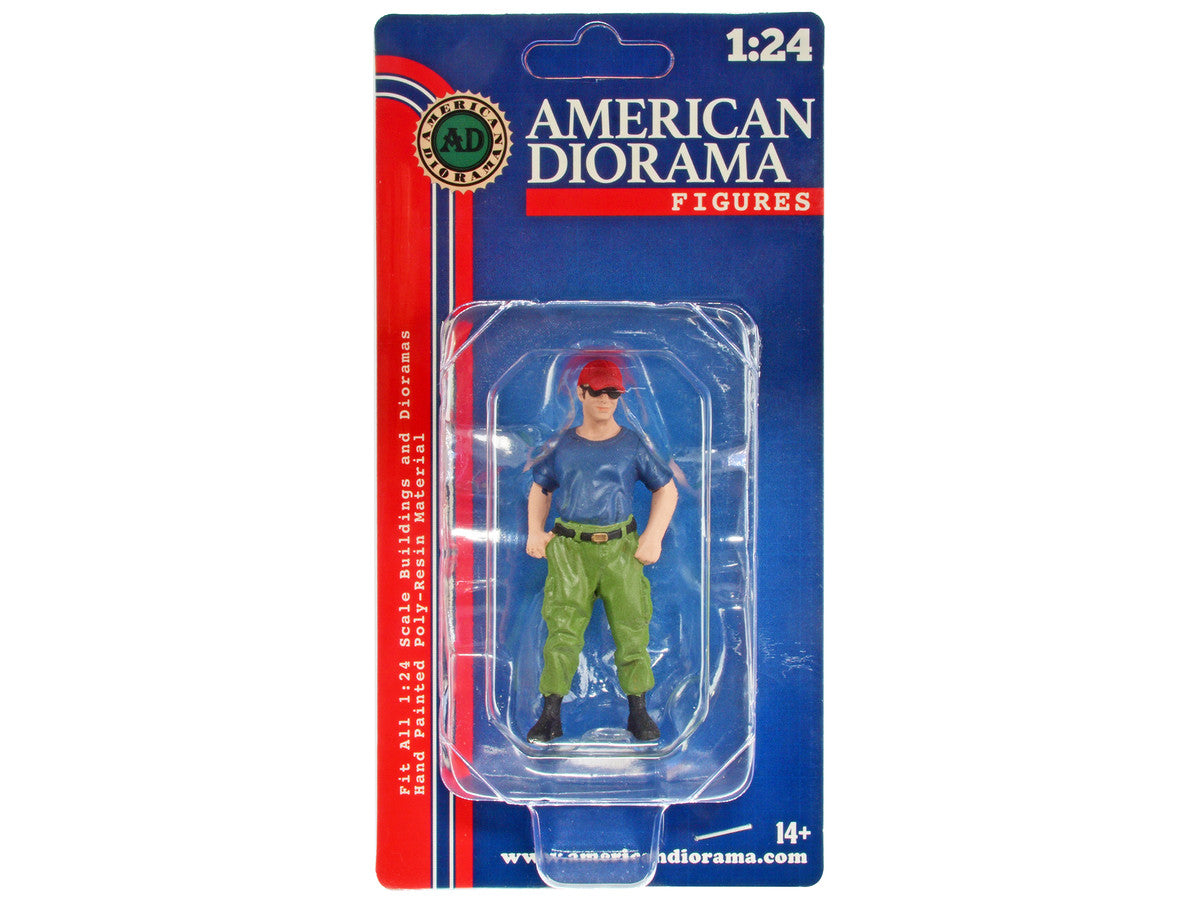 "Firefighters" Off Duty Figure for 1/24 Scale Models by American Diorama-2
