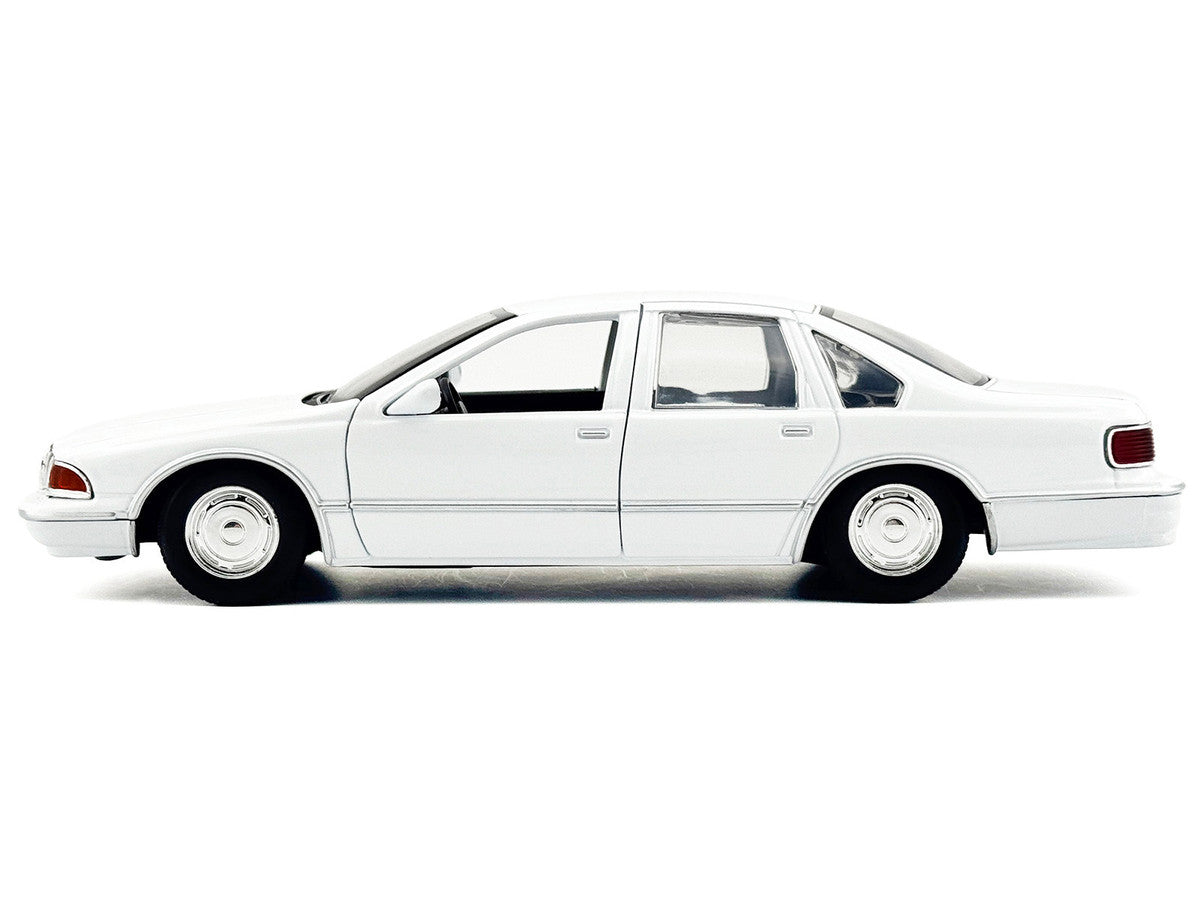 1993 Chevrolet Caprice Police Car Unmarked White "Custom Builder's Kit" Series 1/24 Diecast Model Car by Motormax-0