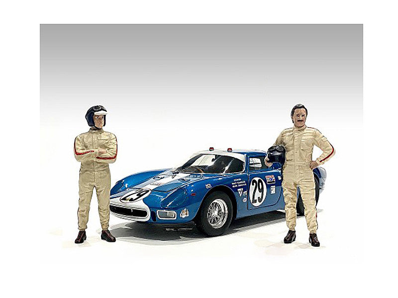 "Racing Legends" 60's Set of 2 Diecast Figures for 1/43 Scale Models by American Diorama-0