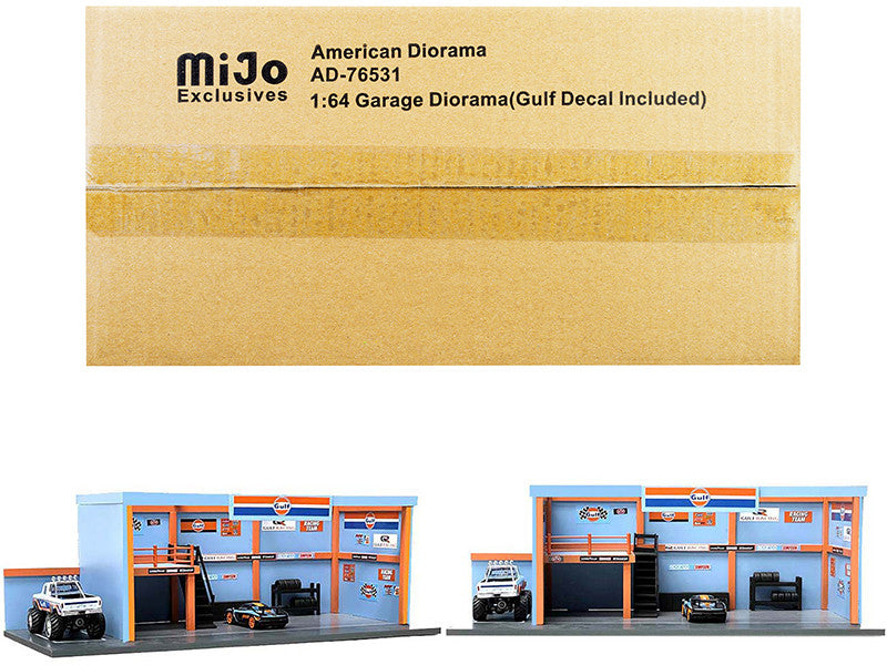 "Garage Diorama" Diorama with Decals for 1/64 Scale Models by American Diorama-2