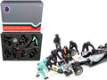 Formula One F1 Pit Crew 7 Figurine Set Team Black for 1/18 Scale Models by American Diorama-0