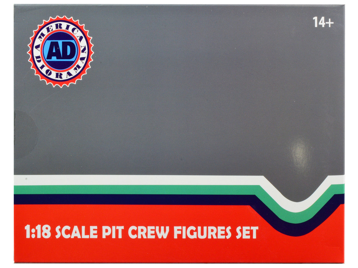 Formula One F1 Pit Crew 7 Figure Set Team Blue Release III for 1/18 Scale Models by American Diorama-3