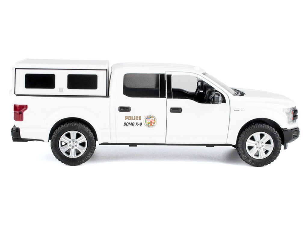 2019 Ford F-150 Lariat Crew Cab Pickup Truck "Los Angeles Police Department Bomb Squad" White "Law Enforcement and Public Service" Series 1/24-1/27 Diecast Model Car by Motormax-0