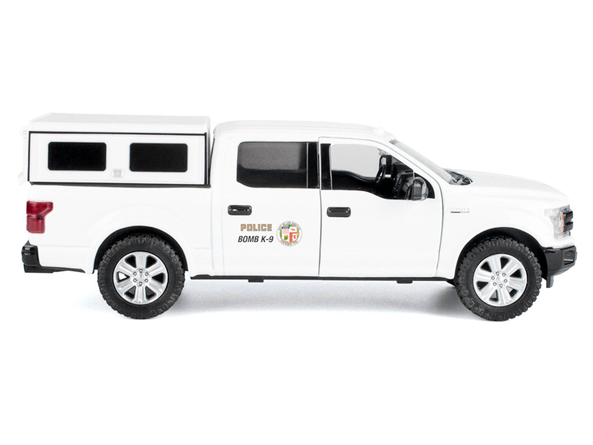2019 Ford F-150 Lariat Crew Cab Pickup Truck "Los Angeles Police Department Bomb Squad" White "Law Enforcement and Public Service" Series 1/24-1/27 Diecast Model Car by Motormax-0