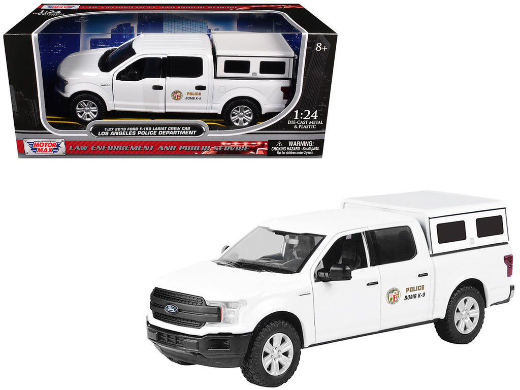 2019 Ford F-150 Lariat Crew Cab Pickup Truck "Los Angeles Police Department Bomb Squad" White "Law Enforcement and Public Service" Series 1/24-1/27 Diecast Model Car by Motormax-3
