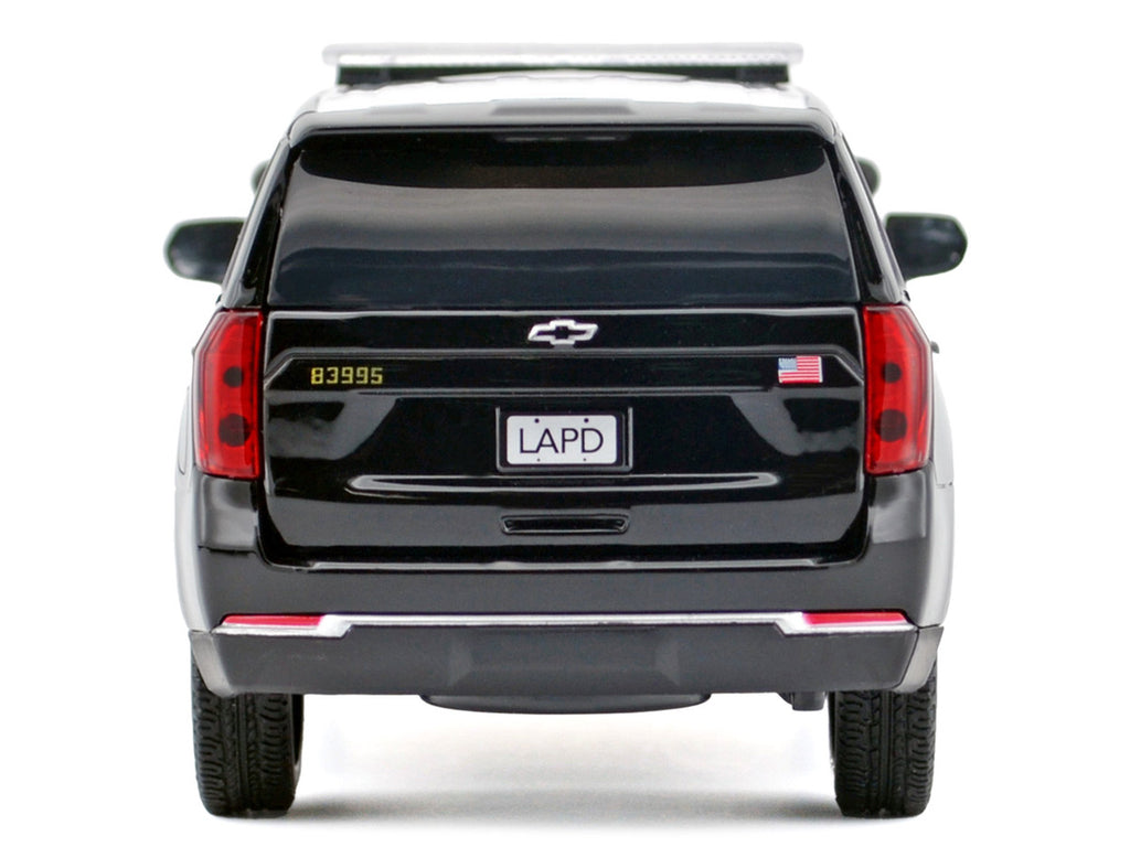 2025 Chevrolet Tahoe Police Pursuit Vehicle "Los Angeles Police Department (LAPD)" Black and White "Law Enforcement and Public Service" Series 1/24 Diecast Model Car by Motormax-3