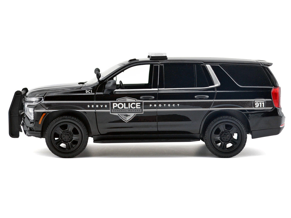 2025 Chevrolet Tahoe PPV "General Motors Police" Black "Custom Builder's Kit - Law Enforcement and Public Service" Series 1/24 Diecast Model Car by Motormax-3