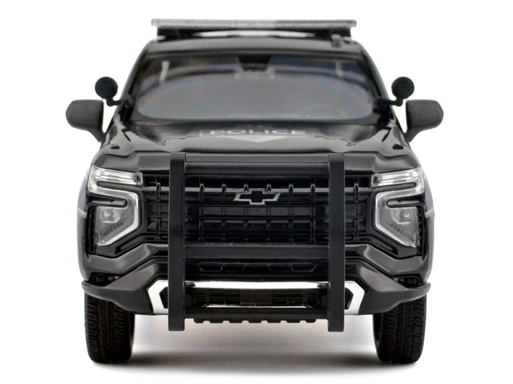 2025 Chevrolet Tahoe PPV "General Motors Police" Black "Custom Builder's Kit - Law Enforcement and Public Service" Series 1/24 Diecast Model Car by Motormax-0